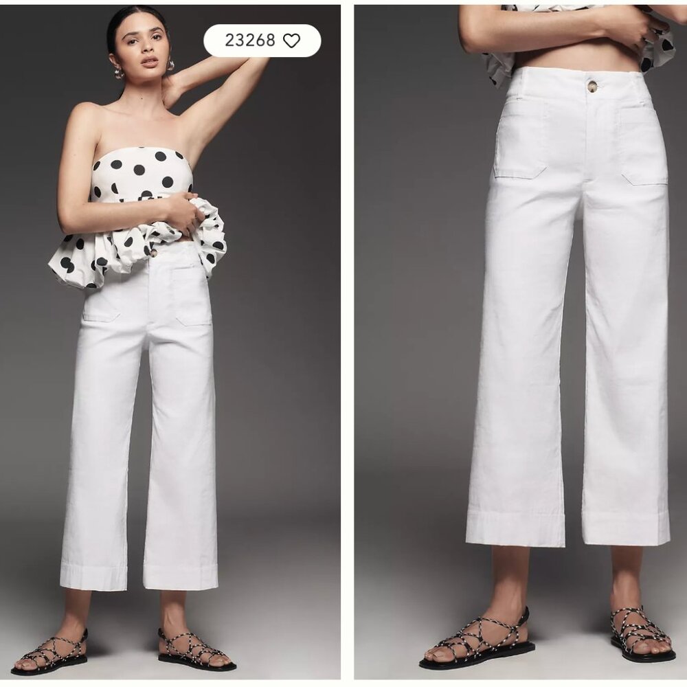 The Colette Magic Fabric Crop Wide-Leg Pants by Maeve